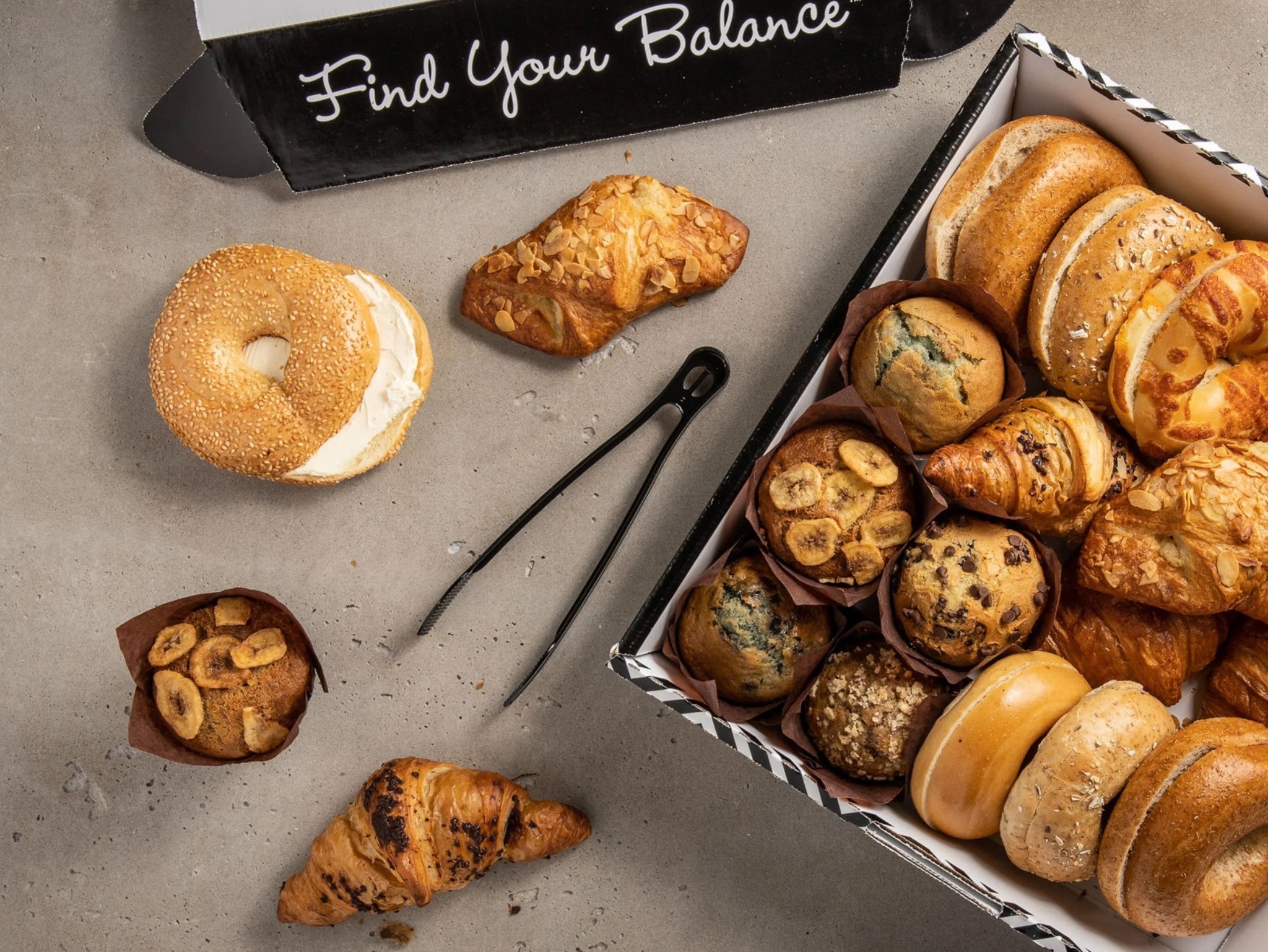 Bakery box with pastries